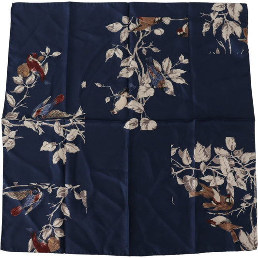 Dolce & Gabbana Elegant Silk Square Scarf for Men Dolce & Gabbana Dark Slate Gray