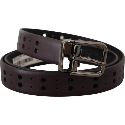 Dolce & Gabbana Burgundy Elegance Leather Belt Dolce & Gabbana Dark Slate Gray