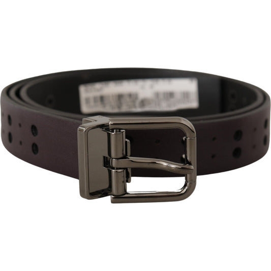 Dolce & Gabbana Burgundy Elegance Leather Belt Dolce & Gabbana Dark Slate Gray