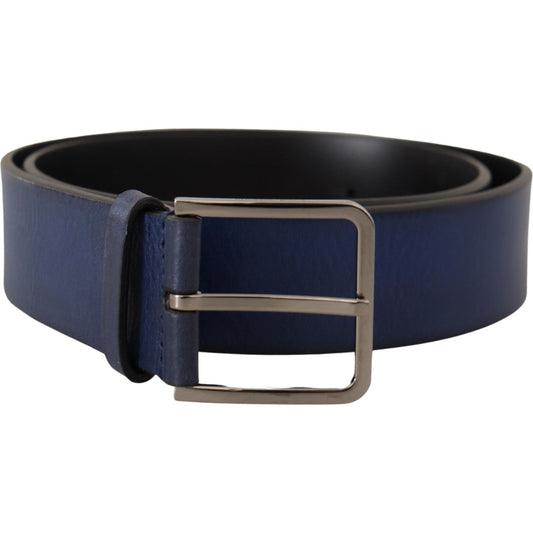 Dolce & Gabbana Elegant Italian Leather Belt in Blue Dolce & Gabbana Dark Slate Gray