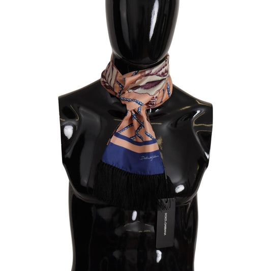 Dolce & Gabbana Elegant Silk Men's Scarf Wrap Dolce & Gabbana Black