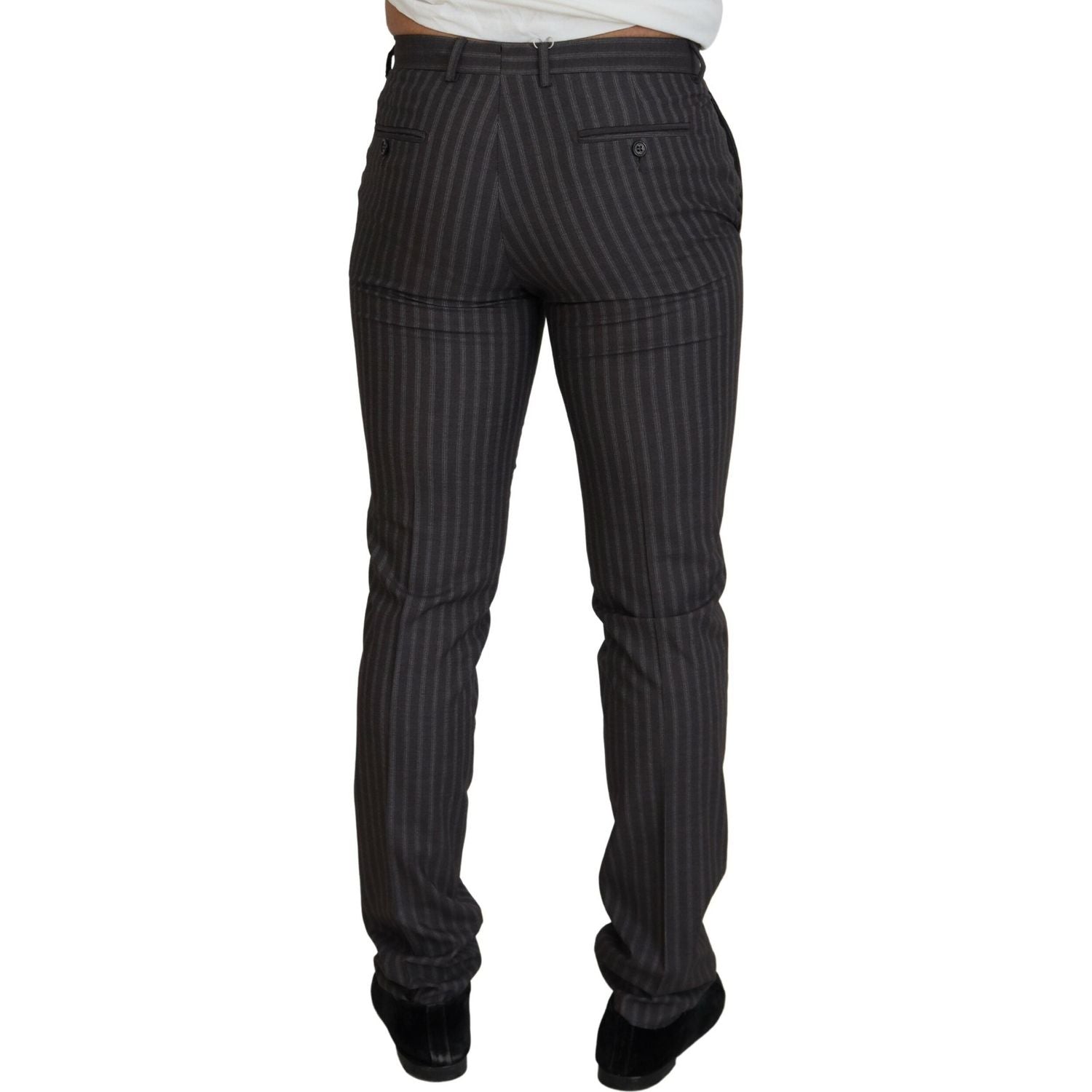 BENCIVENGA Brown Stripes Slim Fit Men Pants