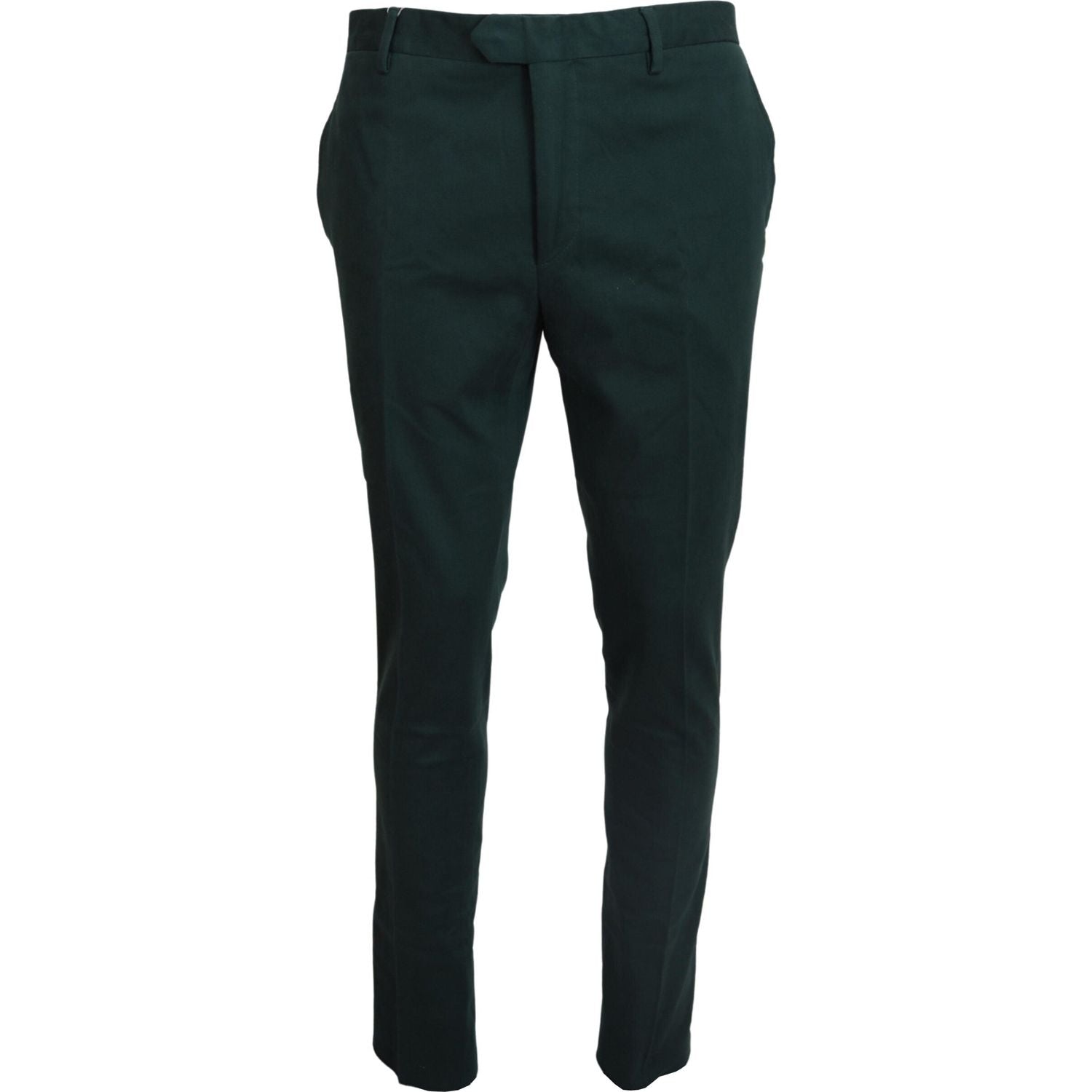 BENCIVENGA Dark Green Cotton Skinny Men Pants