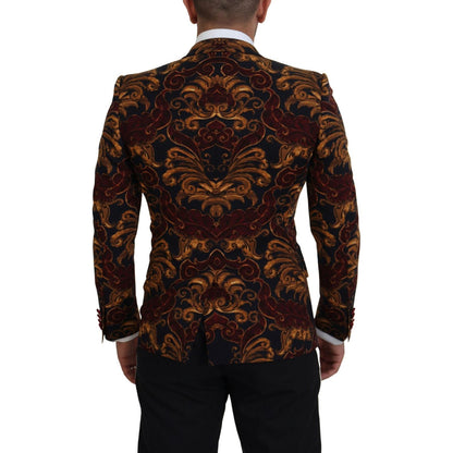 Dolce & Gabbana Multicolor Floral Single Breasted Martini Blazer