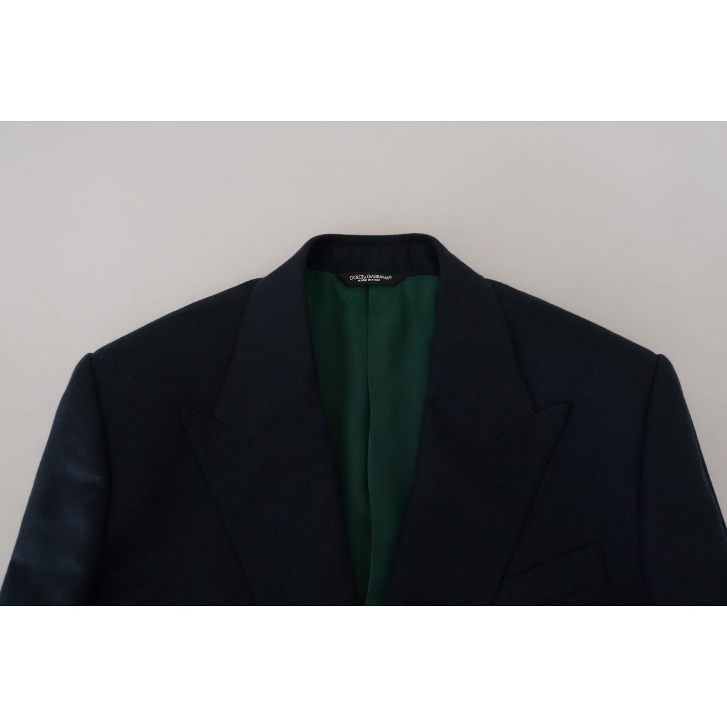 Dolce & Gabbana Blue Double Breasted Formal Coat Blazer