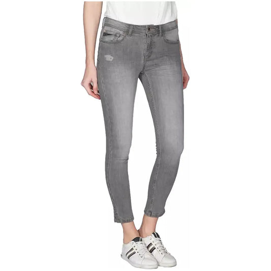 Yes Zee Gray Cotton Women's Jeans Yes Zee Light Slate Gray