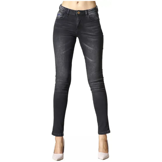 Yes Zee Black Cotton Women Jeans Yes Zee Dark Slate Gray
