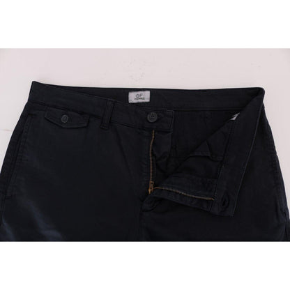 GF Ferre Blue Cotton Stretch Chinos Pants