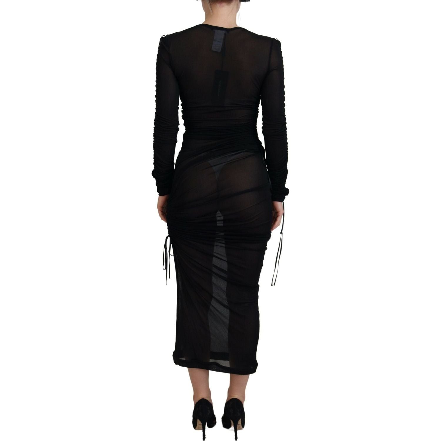 فستان دولتشي آند غابانا الأنيق المصنوع من مزيج الحرير الأسود