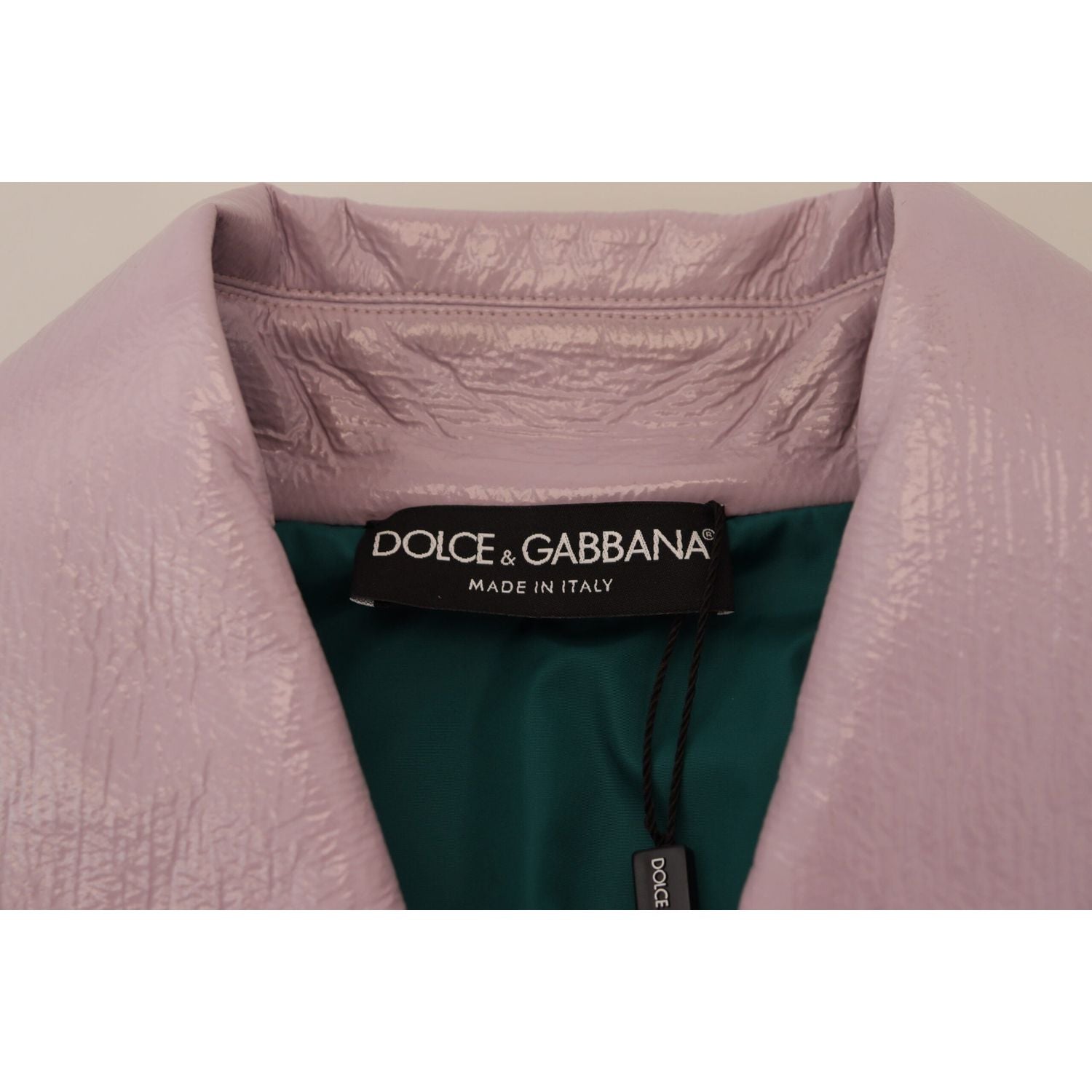 Dolce & Gabbana Purple Cotton Button Down Cropped Jacket