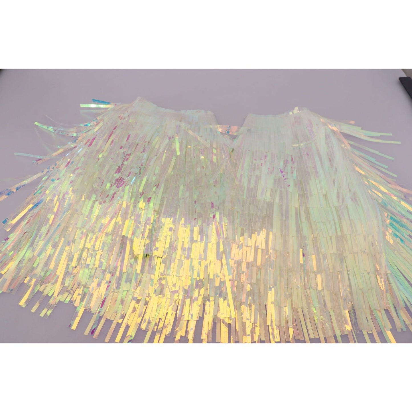 Dolce & Gabbana Multicolor Iridescent Fringed Tulle Skirt