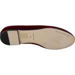 Dolce & Gabbana Bordeaux Velvet Slip-On Loafers Flats Shoes LA10202- 35.5