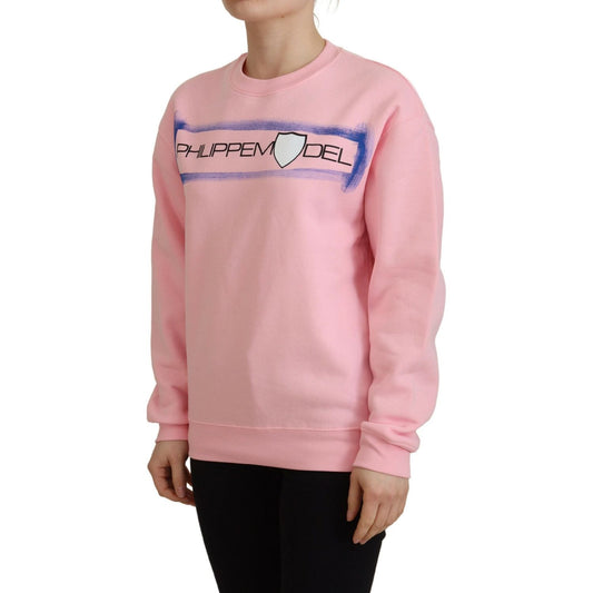 Philippe Model Elegant Pink Long Sleeve Pullover Sweater Philippe Model Tan