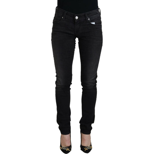 Acht Chic Black Low Waist Straight Leg Jeans Acht Black