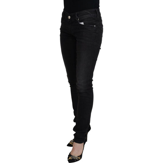 Acht Chic Black Low Waist Straight Leg Jeans Acht Black
