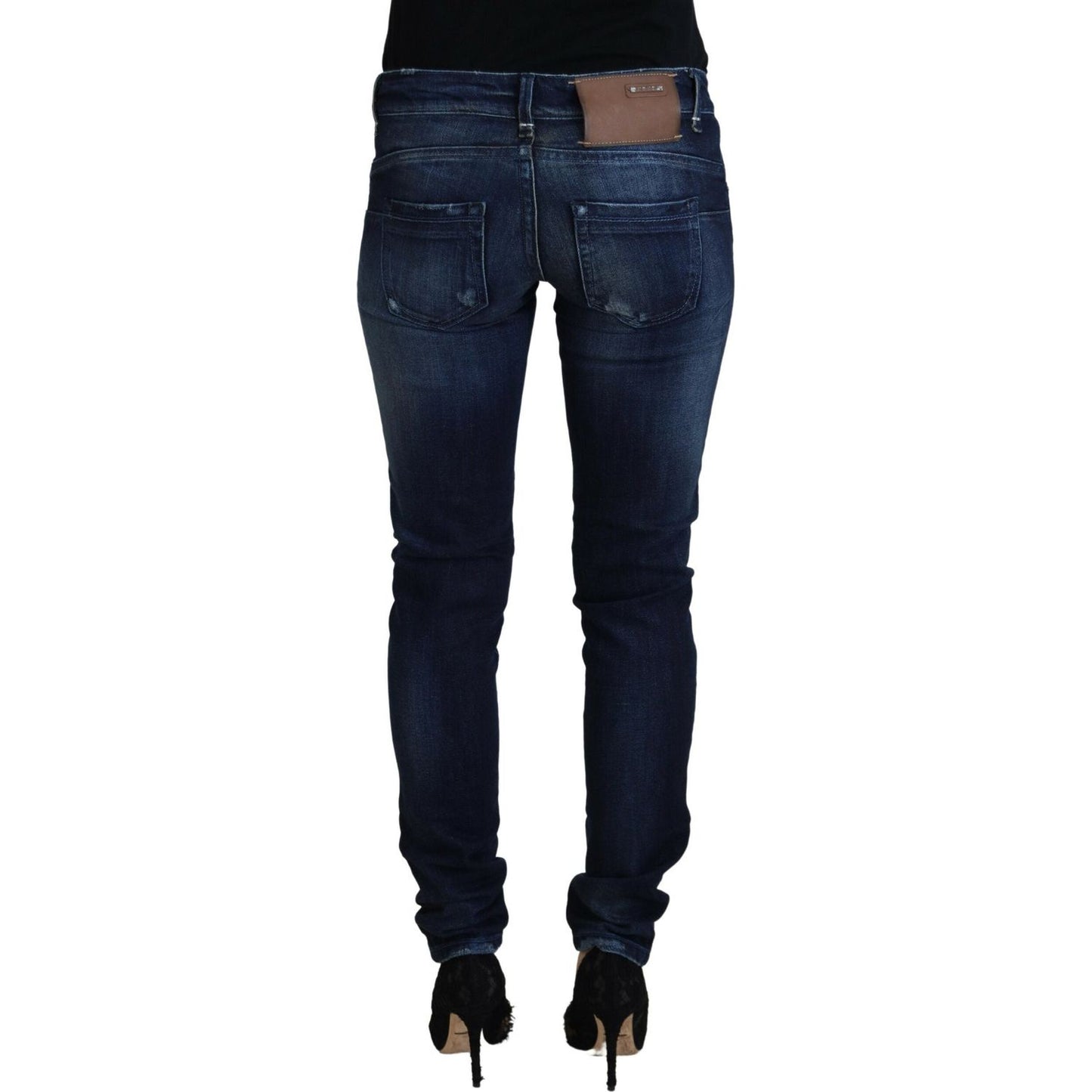 Acht Blue Cotton Low Waist Slim Fit Women Casual Denim Jeans PAN71824- 26