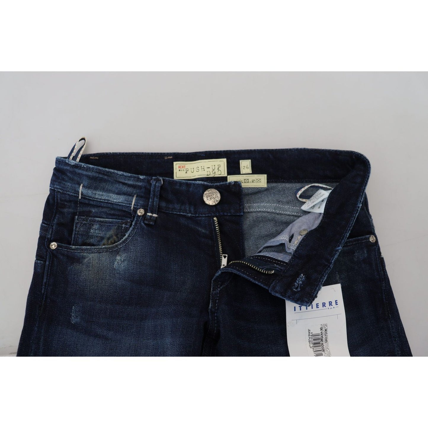 Acht Blue Cotton Low Waist Slim Fit Women Casual Denim Jeans PAN71824- 26