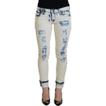 Acht Chic Low Waist Tattered Skinny Jeans Acht Gray