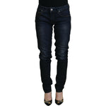 Acht Chic Low Waist Denim Skinny Jeans Acht Black