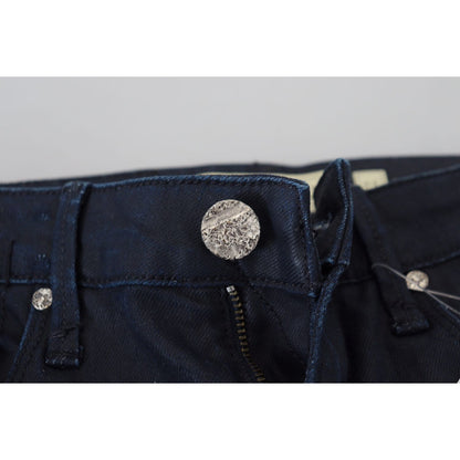 Acht Blue Cotton Skinny Low Waist Women Casual Denim Jeans