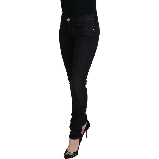 Acht Chic Low Waist Designer Skinny Jeans Acht Black