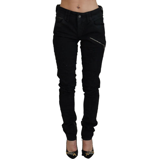 John Galliano Chic Mid Waist Flared Black Jeans John Galliano Black