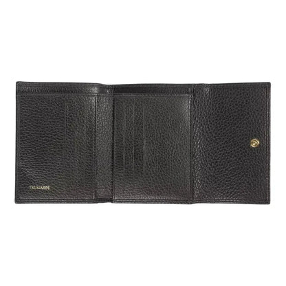 Trussardi Black Leather Women Wallet