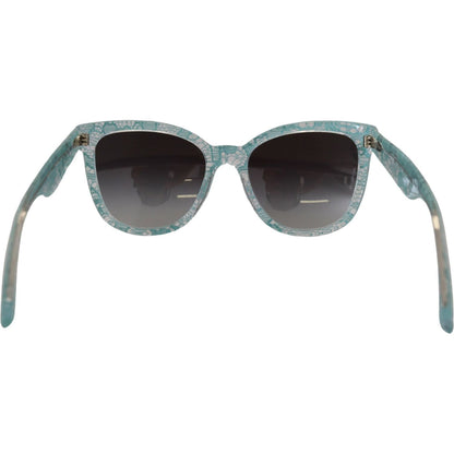 Dolce & Gabbana Blue DG4190 Lace Crystal Acetate Butterfly Sunglasses