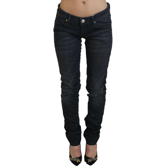 Acht Sleek Black Washed Slim Fit Denim Acht Black