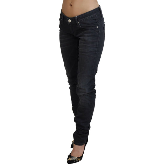 Acht Sleek Black Washed Slim Fit Denim Acht Black