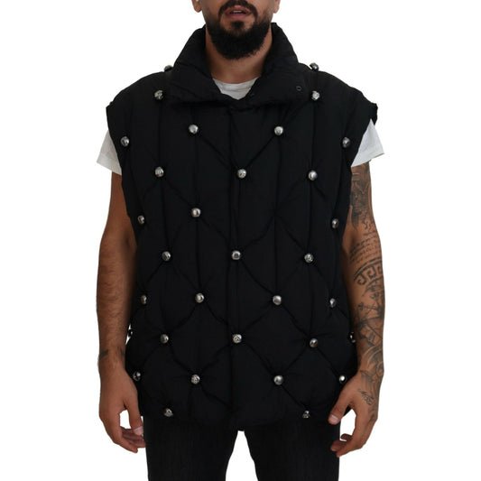 Dolce & Gabbana Elegant Black Sleeveless Vest Jacket Dolce & Gabbana Black