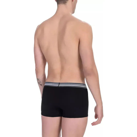 Bikkembergs "Black Cotton Men's Underwear Trunk Twin Pack" Bikkembergs Rosy Brown