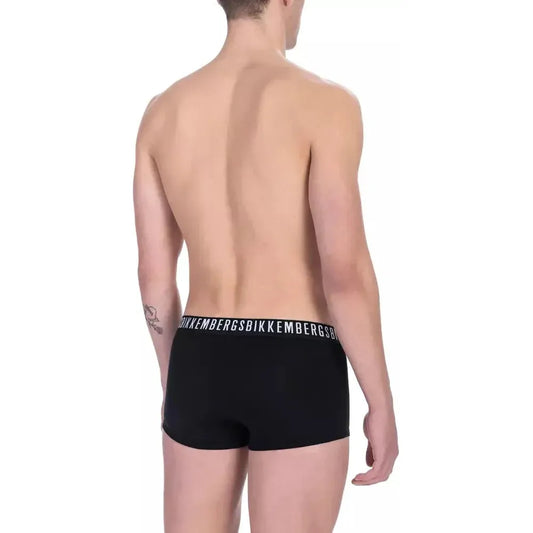 Bikkembergs Black Cotton Men's Trunk Underwear Pack Bikkembergs Tan