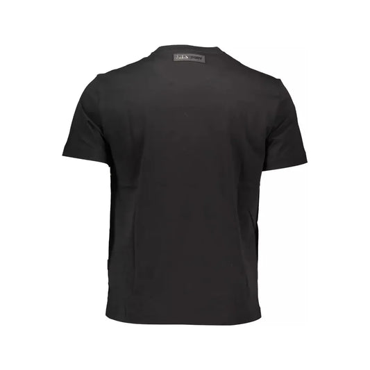 Plein Sport Black Cotton Men T-Shirt Plein Sport Dark Slate Gray