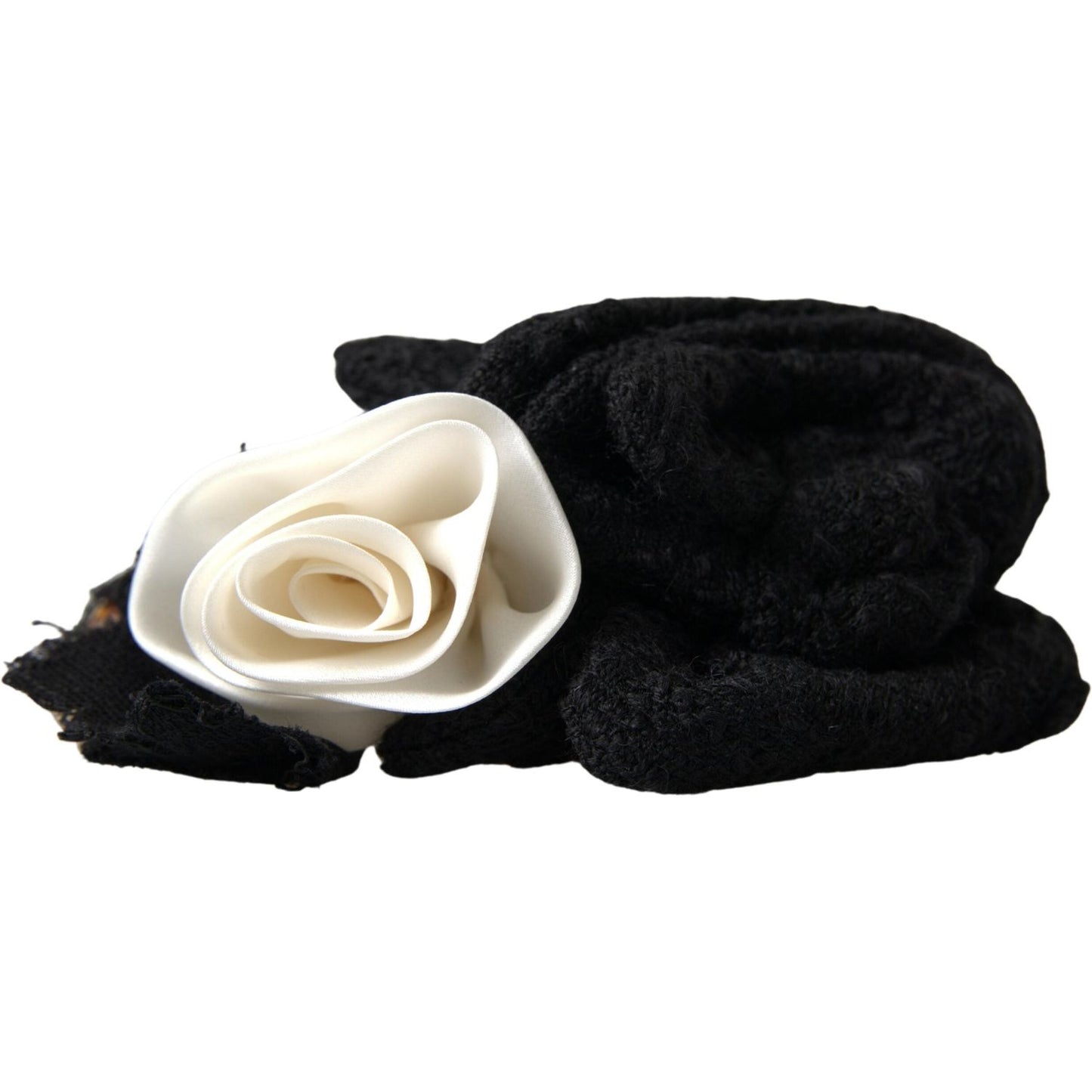 Dolce & Gabbana Diadem Headband Tiara White Rose Crystal Hair Gold Diadem