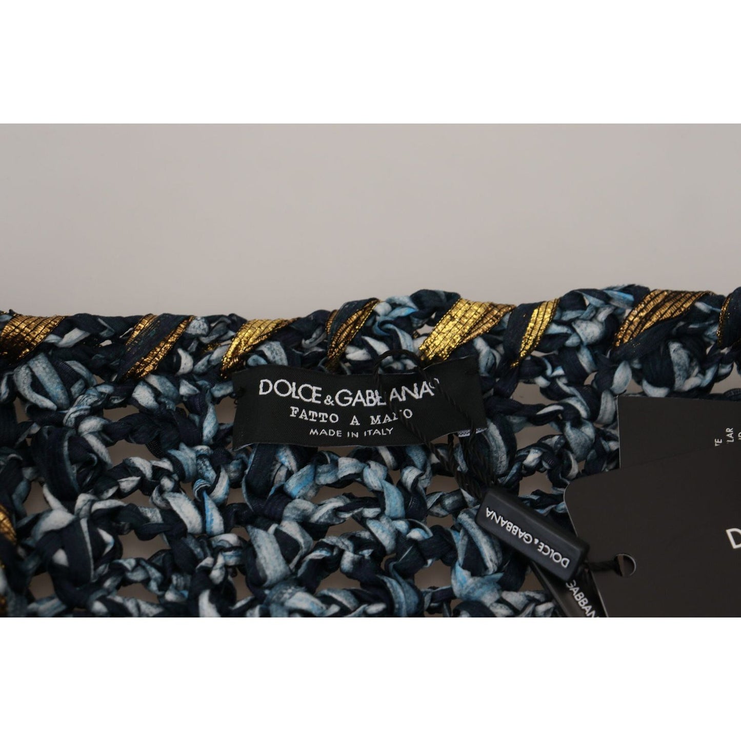 Dolce & Gabbana Blue Button Cardigan Fatto A Mano Sweater