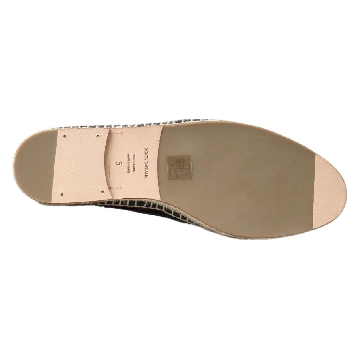 حذاء إسبادريل أنيق من الجلد المنسوج من دولتشي آند غابانا