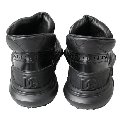 Dolce & Gabbana Black Leather Ankle Casual Boots