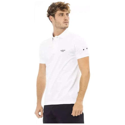 Baldinini Trend Black Cotton Men Polo Shirt Baldinini Trend Dark Slate Gray
