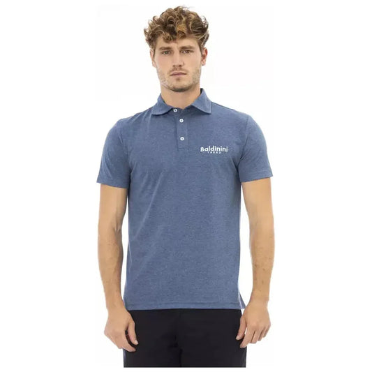 Baldinini Trend Blue Cotton Men Polo Shirt