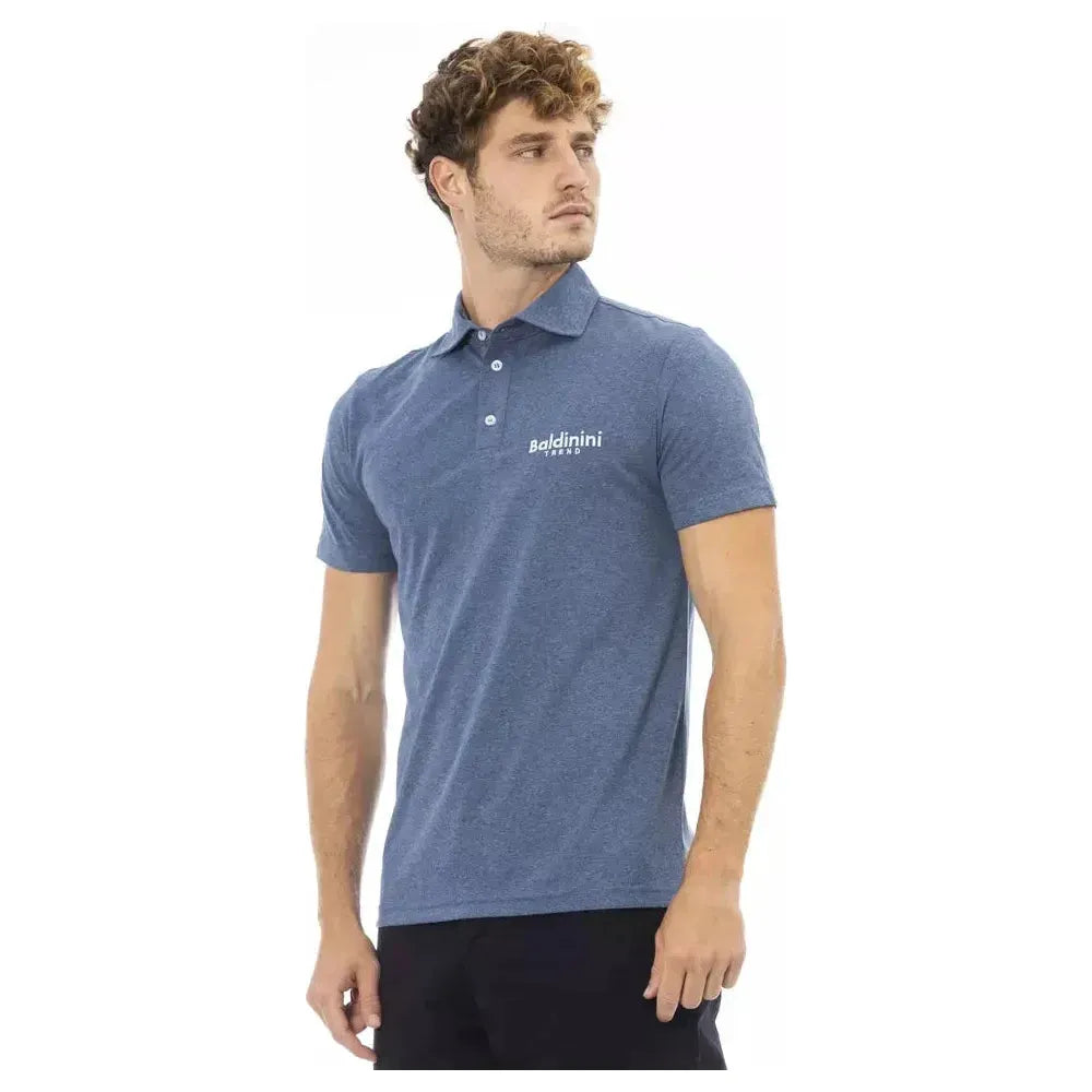 Baldinini Trend Blue Cotton Men Polo Shirt