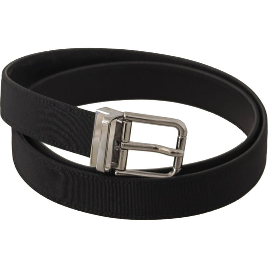 Dolce & Gabbana Elegant Black Leather Belt with Metal Buckle Dolce & Gabbana Black