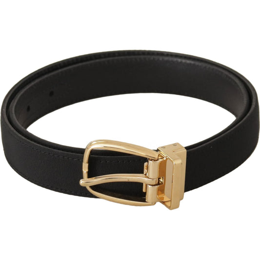 Dolce & Gabbana Elegant Black Leather Belt Dolce & Gabbana Dark Slate Gray