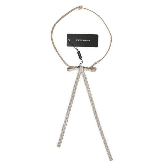 حزام دولتشي آند غابانا الأنيق المصنوع من الحرير والكريستال