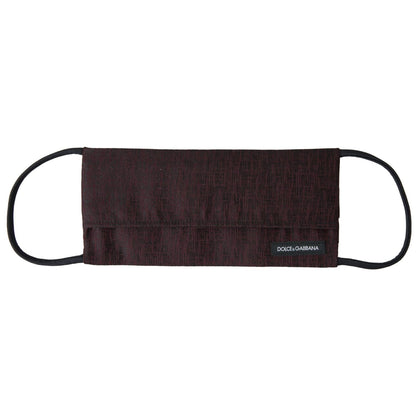 Dolce & Gabbana Maroon Pleated Elastic Ear Strap Face Mask