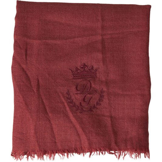 Dolce & Gabbana Luxury Cashmere Silk Men's Maroon Scarf Dolce & Gabbana Saddle Brown