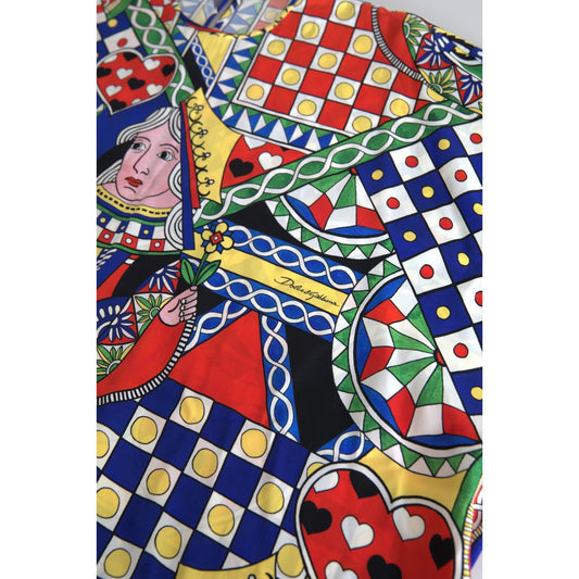 بلوزة حريرية أنيقة متعددة الألوان من دولتشي آند غابانا