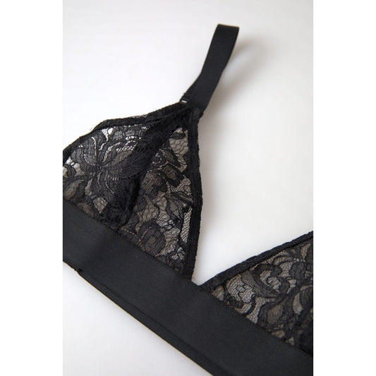 Dolce & Gabbana Elegant Floral Lace Stretch Balconcino Bra Dolce & Gabbana Lavender