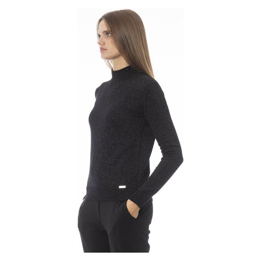 Baldinini Trend Black Cashmere Women Sweater Baldinini Trend Dark Slate Gray