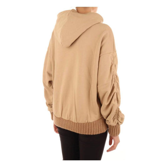 Hinnominate Chic Oversized Cotton Hoodie with Ruffled Sleeves HI-11604-M
